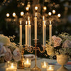 Flameless Taper Candle Set – Battery-Powered, Realistic Flicker