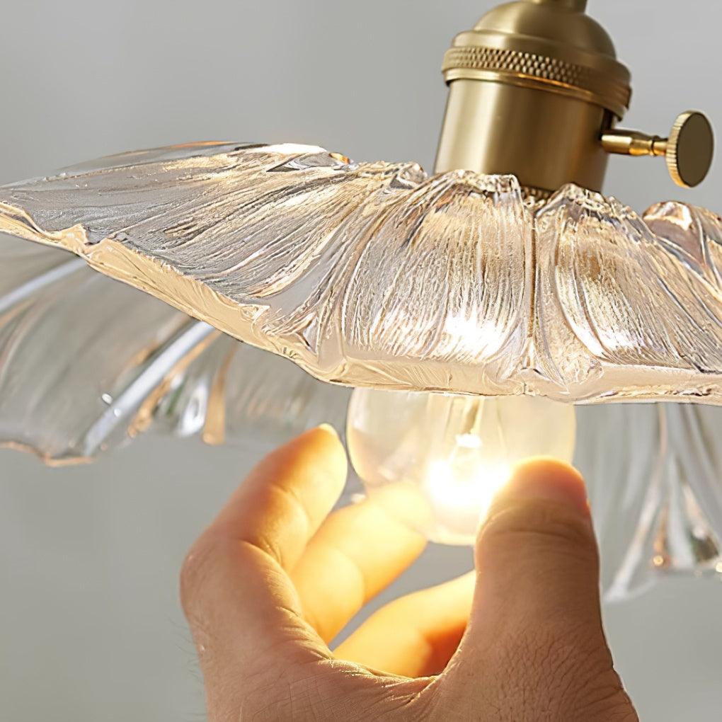 Vintage Flower Glass Pendant Light – Timeless Elegance for Your Home