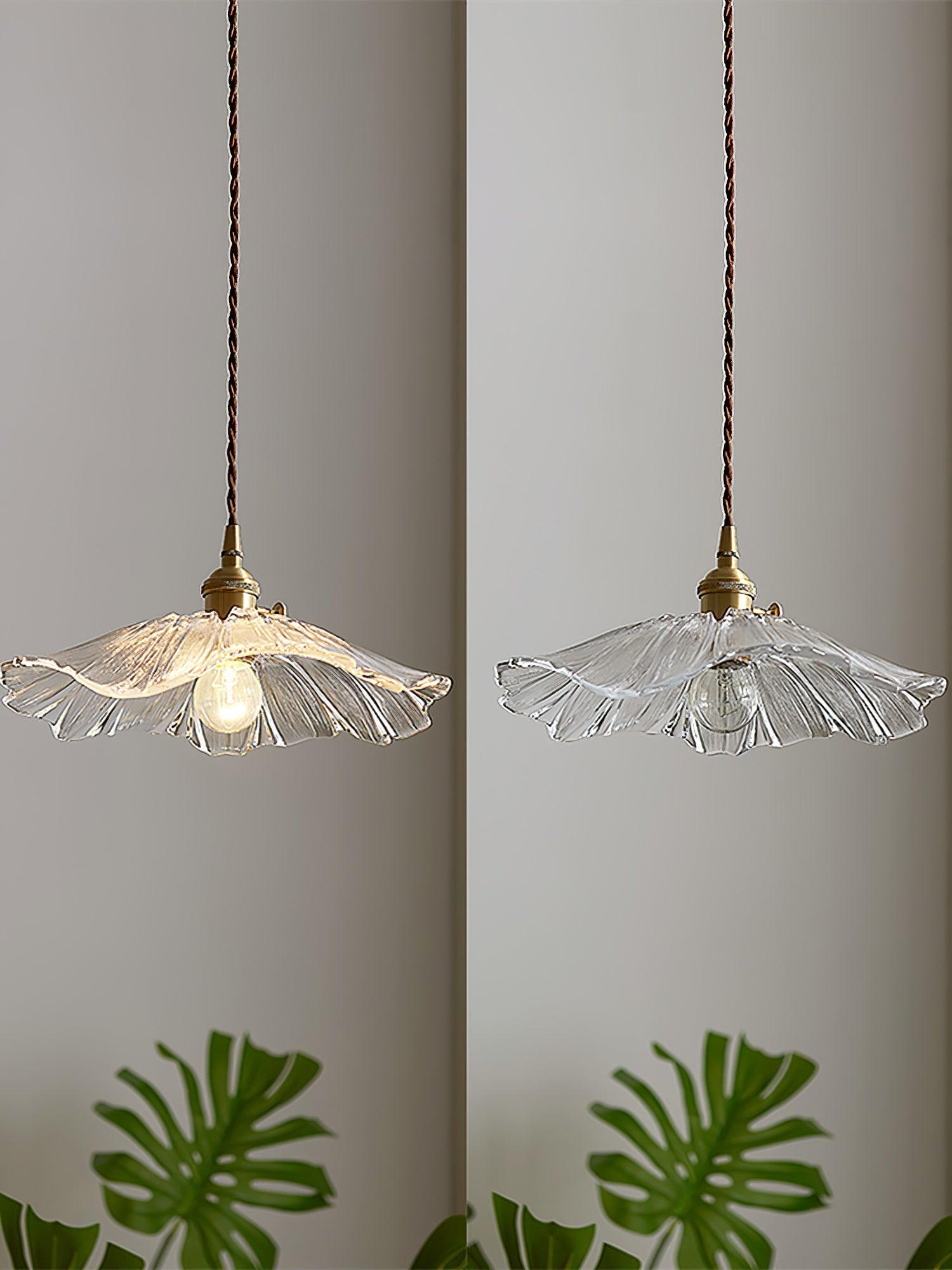 Vintage Flower Glass Pendant Light – Timeless Elegance for Your Home