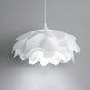 White Flower Pendant Light with Adjustable Height