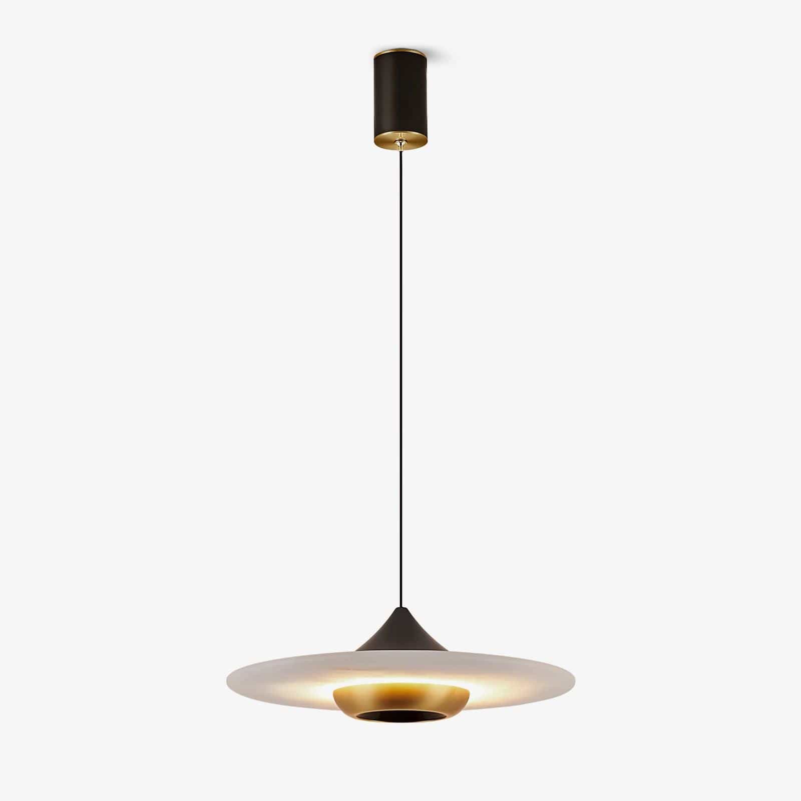 Flying Saucer Marble Pendant Lamp - Modern LED Lighting with Marble Design