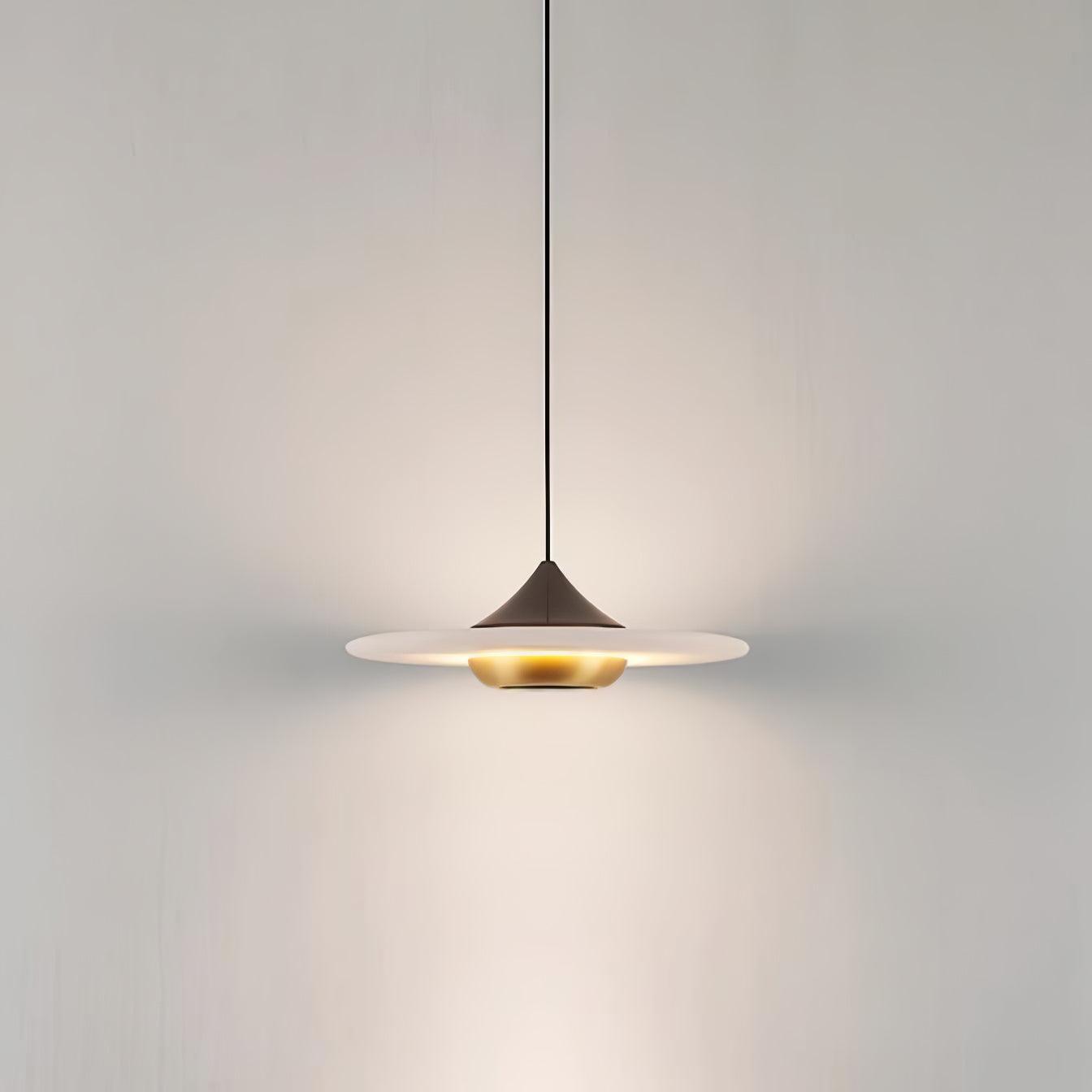 Flying Saucer Marble Pendant Lamp - Modern LED Lighting with Marble Design