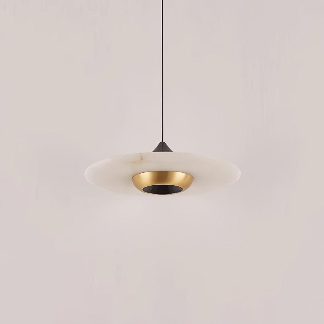 Flying Saucer Marble Pendant Lamp - Modern LED Lighting with Marble Design