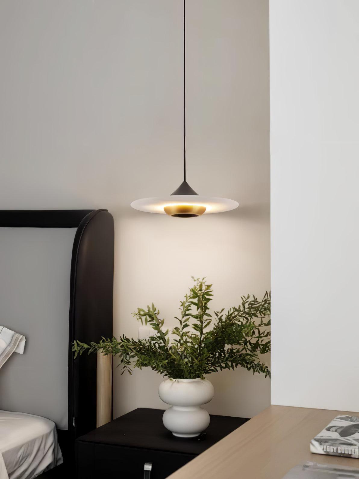 Flying Saucer Marble Pendant Lamp - Modern LED Lighting with Marble Design