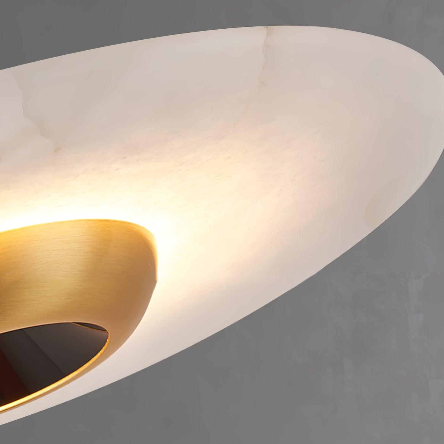 Flying Saucer Marble Pendant Lamp - Modern LED Lighting with Marble Design