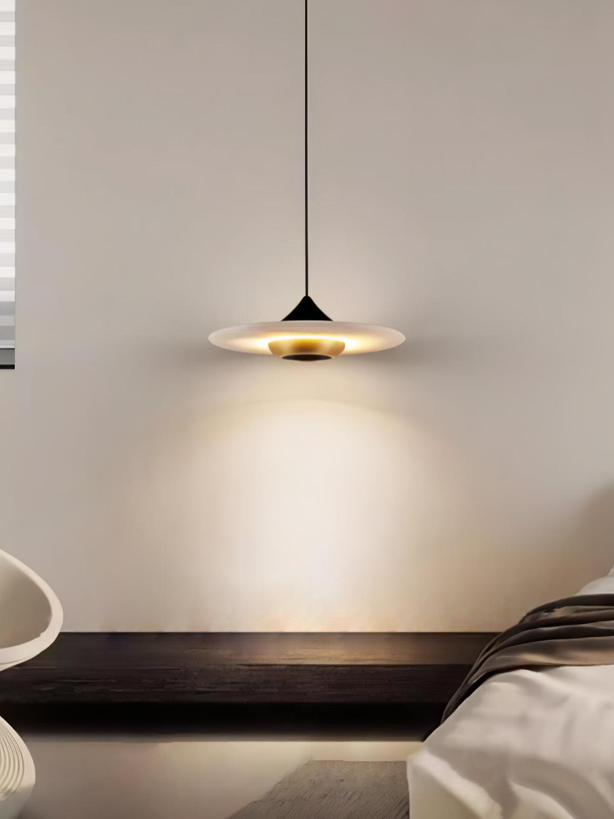 Flying Saucer Marble Pendant Lamp - Modern LED Lighting with Marble Design