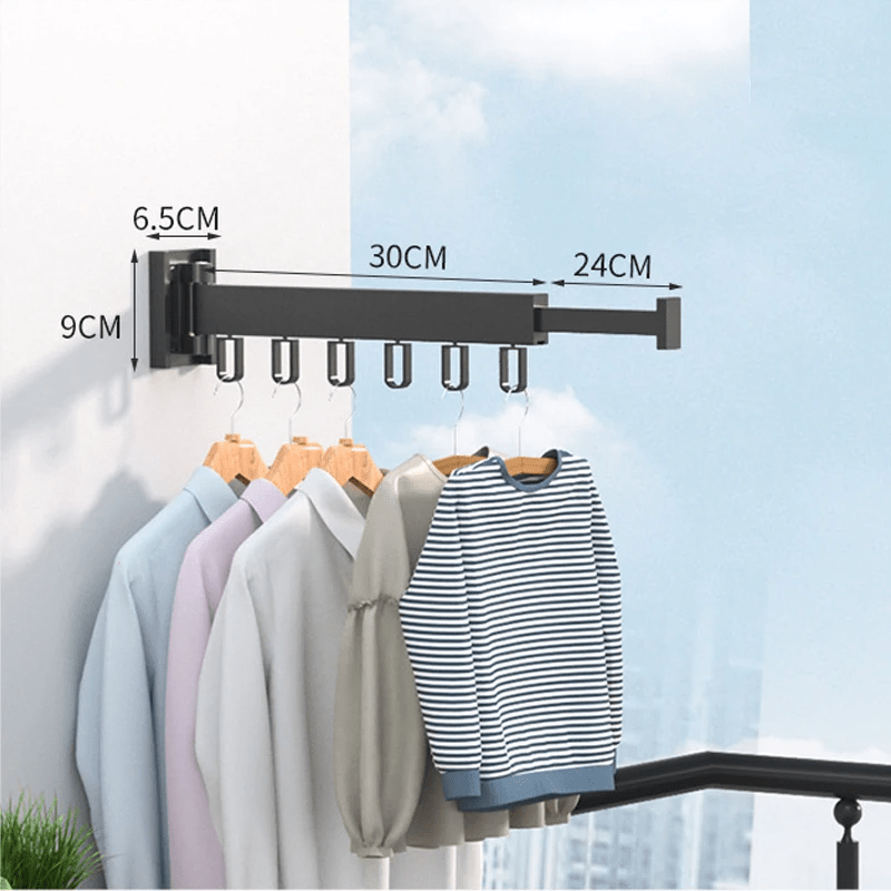 Retractable Space Saving Clothes Drying Rack – 360° Rotating