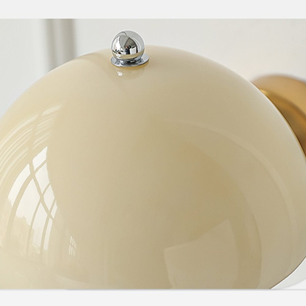 Cream Mushroom Walkway Wall Light – Elegant Glass Fixture