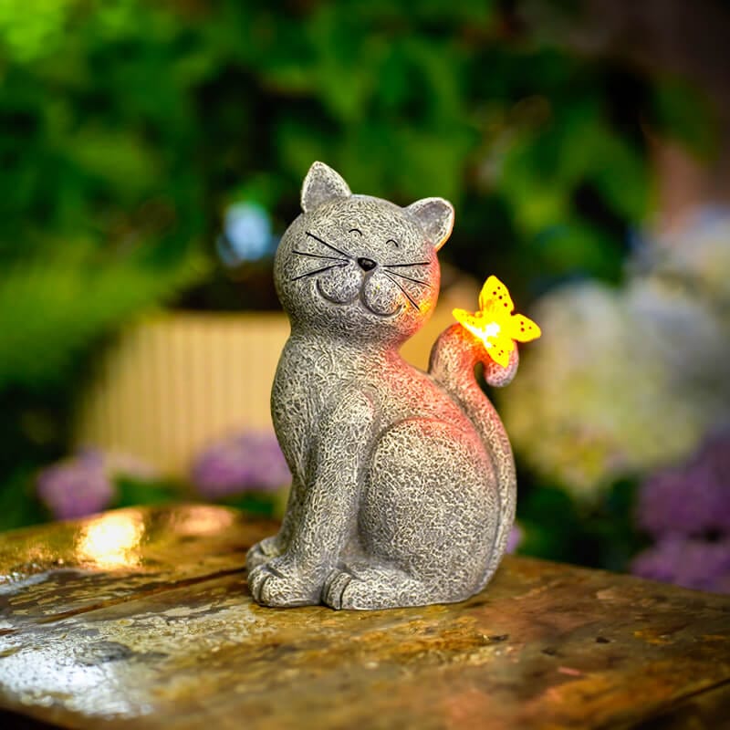 Glimmering Garden Cat – Solar-Powered Outdoor Light