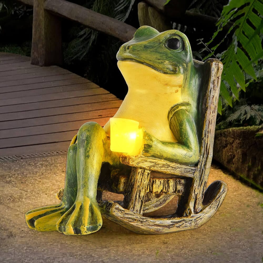 Glowing Garden Frog - Solar-Powered Outdoor Light