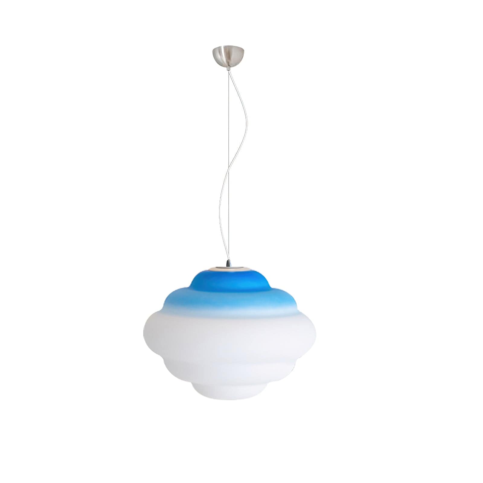 Gradient Cloudy Pendant Lamp - Whimsical Frosted Glass Design