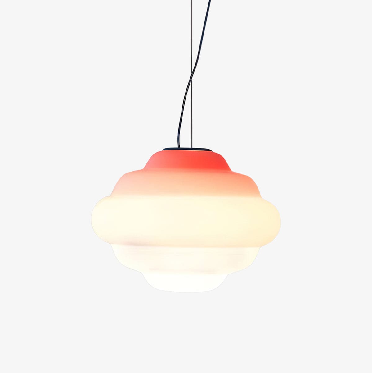 Gradient Cloudy Pendant Lamp - Whimsical Frosted Glass Design