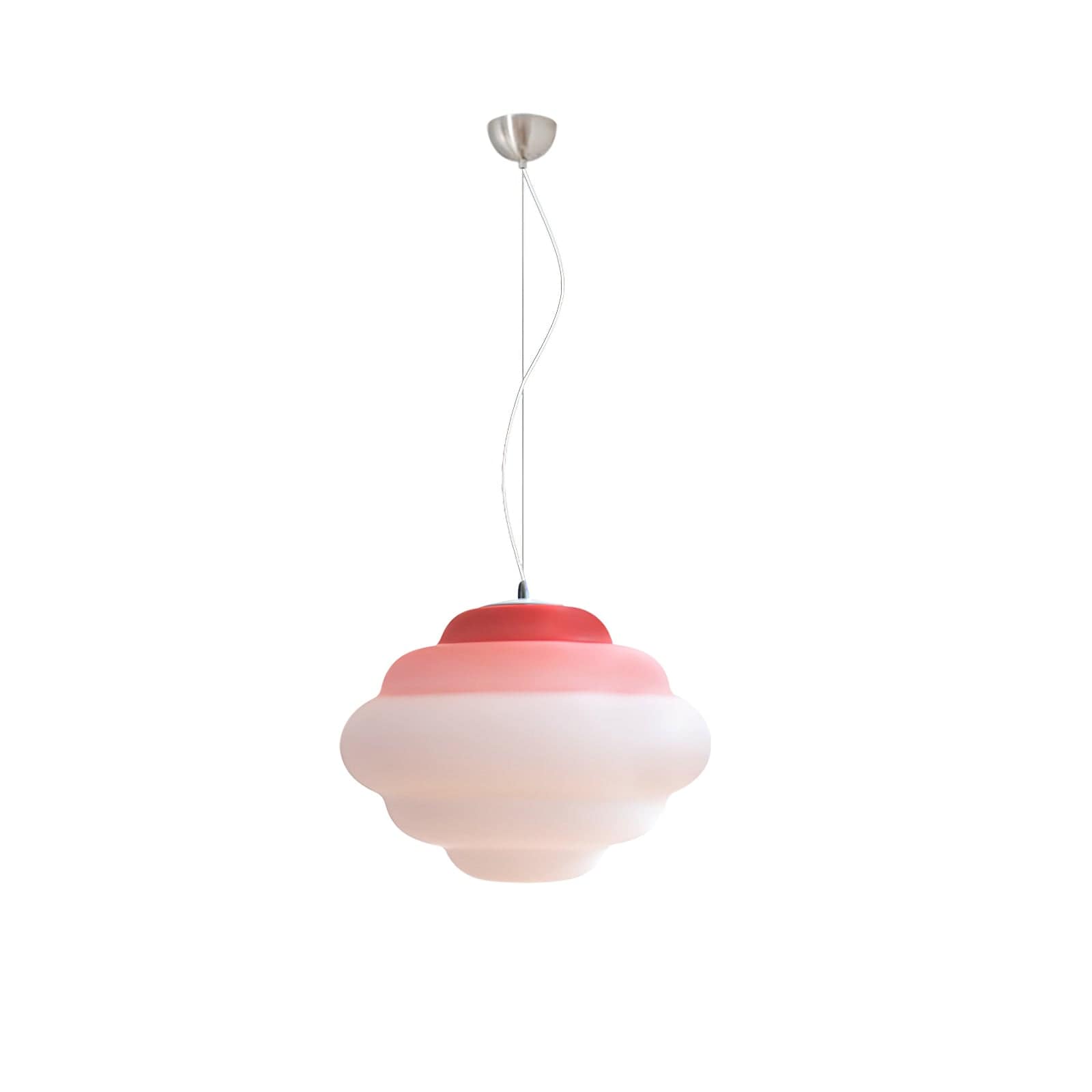 Gradient Cloudy Pendant Lamp - Whimsical Frosted Glass Design