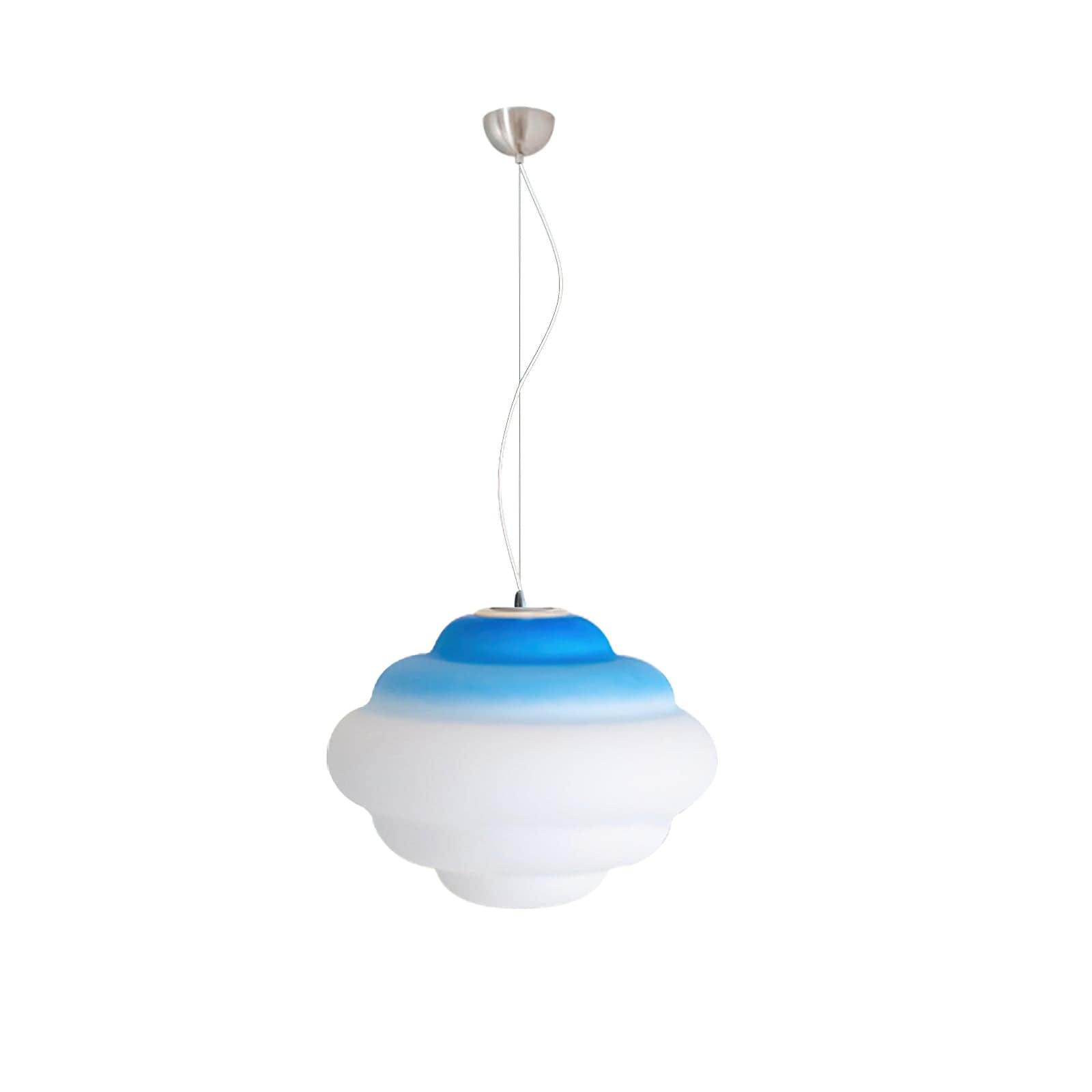 Gradient Cloudy Pendant Lamp - Whimsical Frosted Glass Design