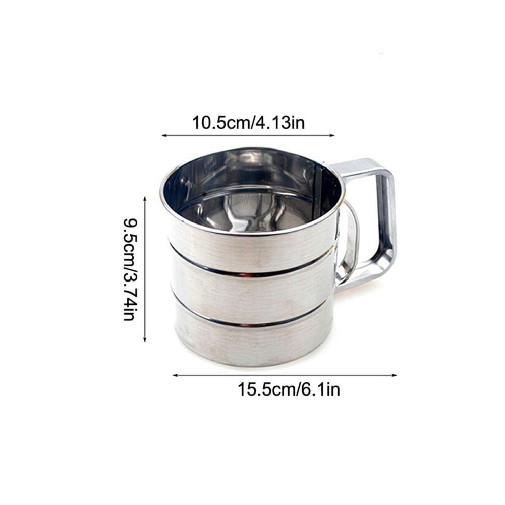 Stainless Steel Sifter – Durable & Dishwasher Safe (Gold/Silver)