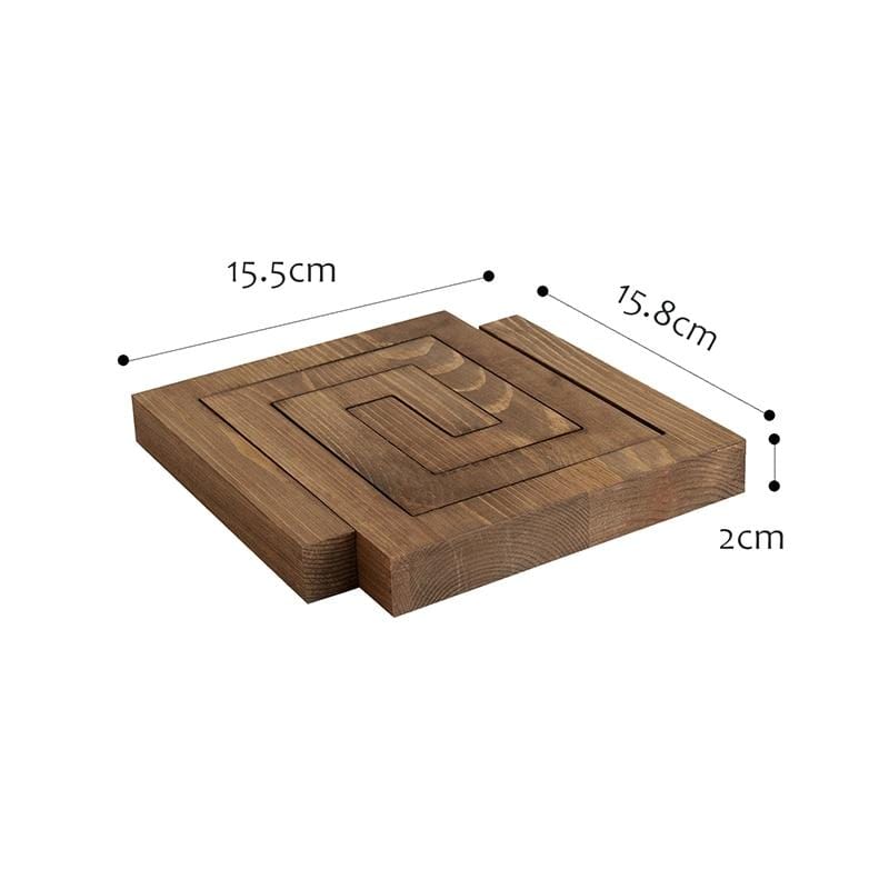 Pine Wood Trivet Set | 2 Interlocking Trivets for Kitchen or Dining Table