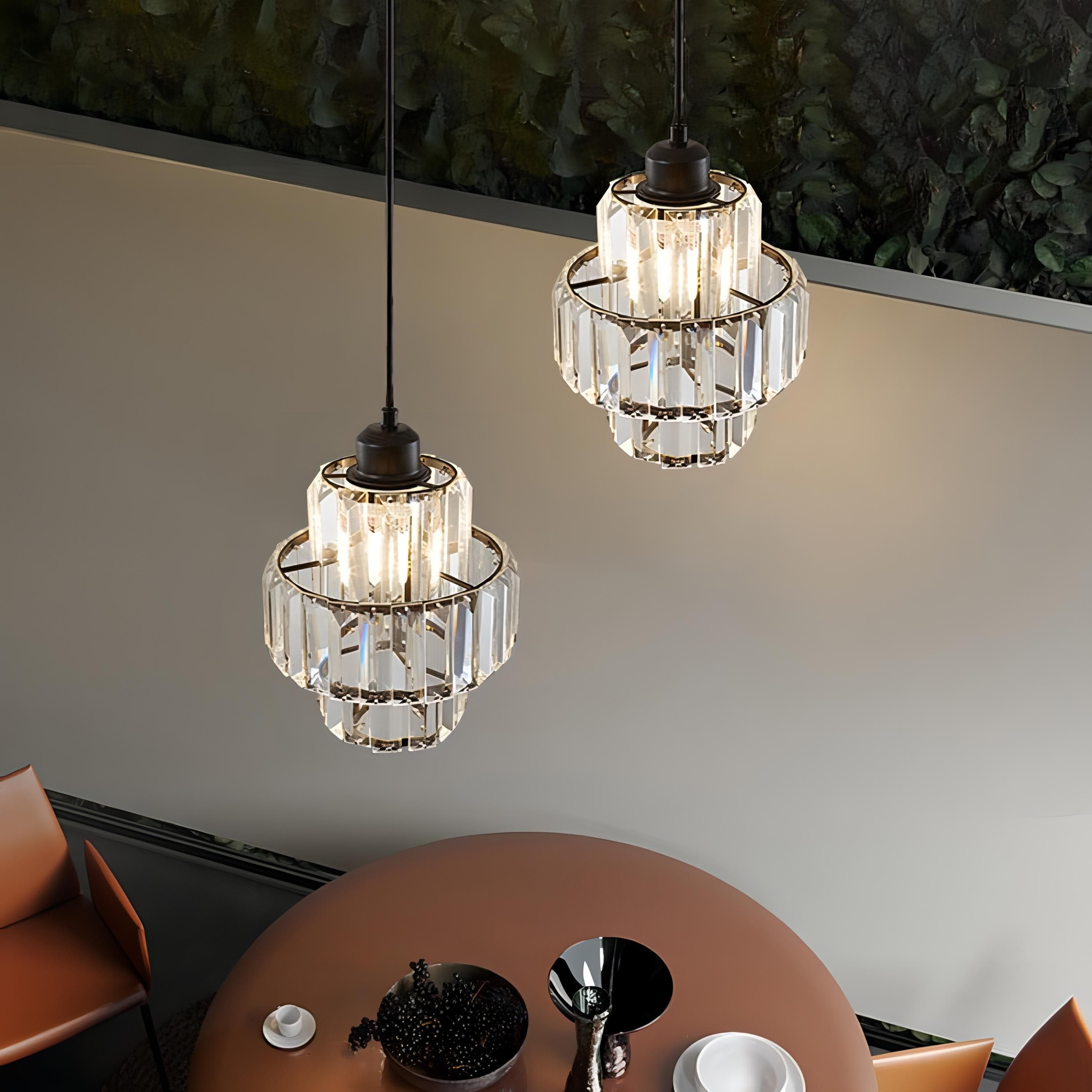 Fernando Glass Crystal Ceiling Pendant Light - Elegant Design