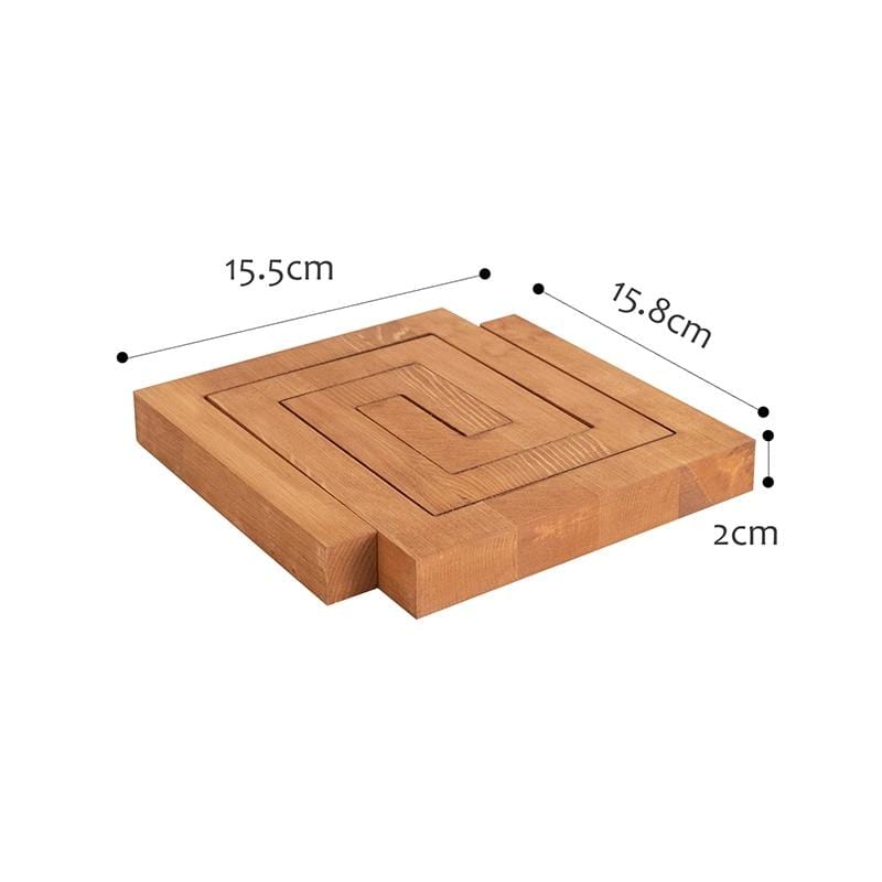 Pine Wood Trivet Set | 2 Interlocking Trivets for Kitchen or Dining Table