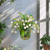 Harmonious Hanging Lily Plant - Sunlit Acrylic Decor