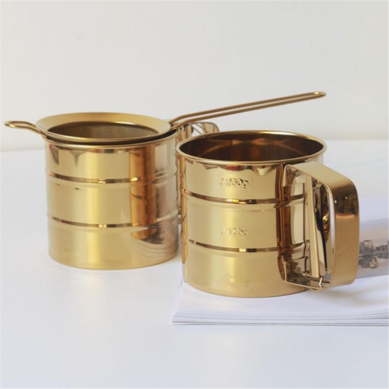 Stainless Steel Sifter – Durable & Dishwasher Safe (Gold/Silver)