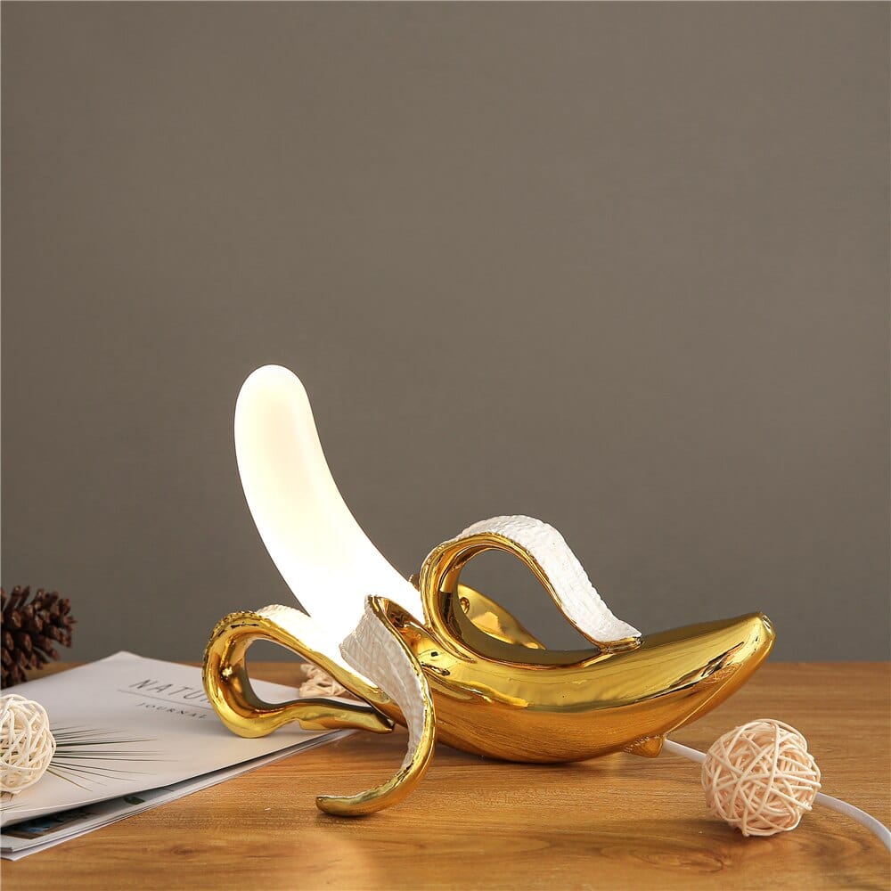 Banana Lights Art Deco Table Lamps – Classic Brass Design with Warm LED Glow