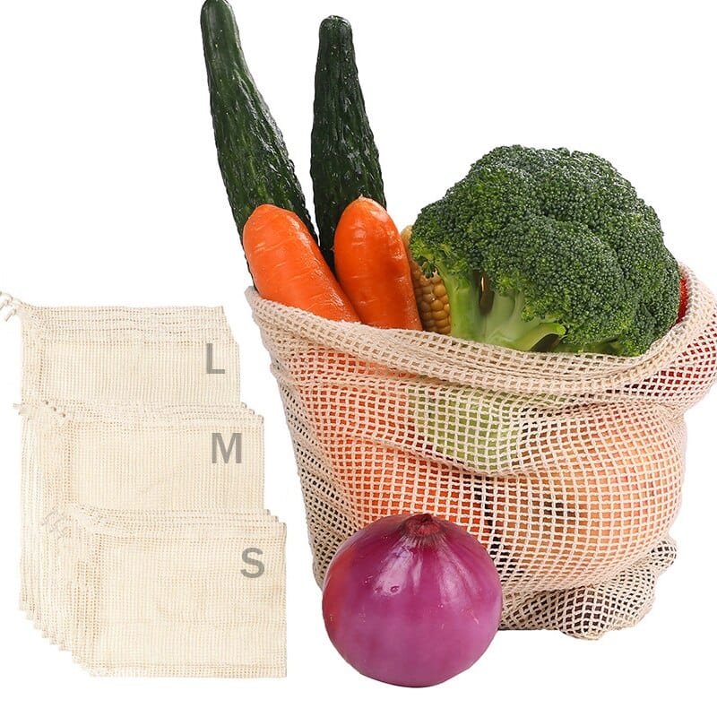 Reusable Cotton Mesh Produce Bag – Eco-Friendly Grocery Storage