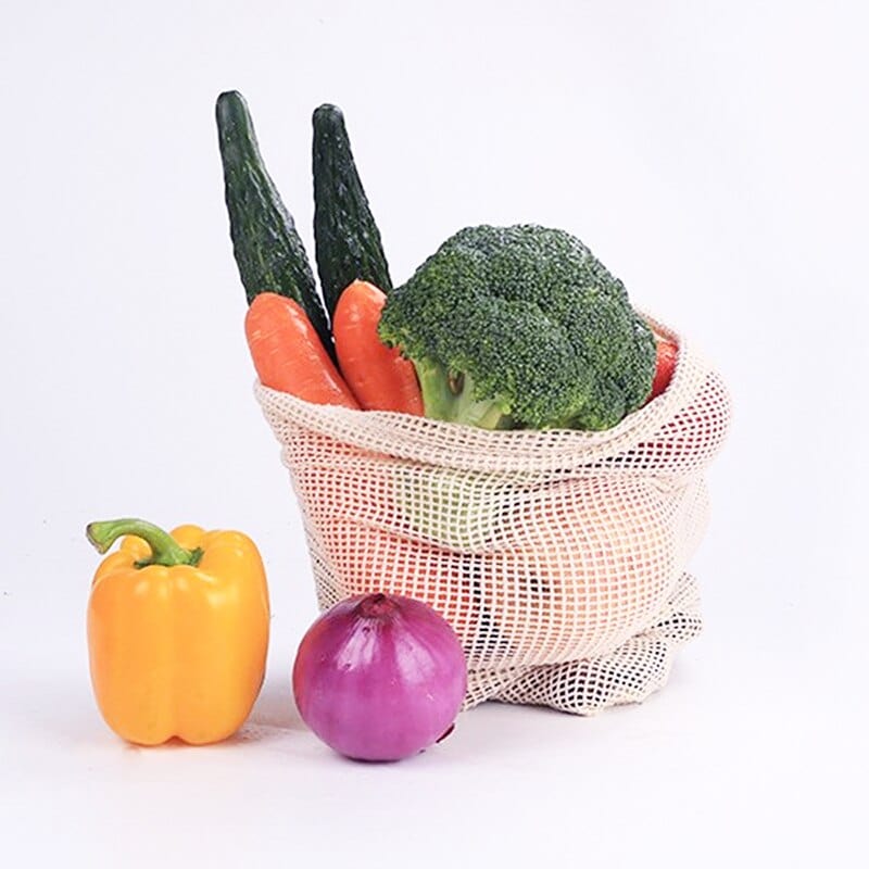 Reusable Cotton Mesh Produce Bag – Eco-Friendly Grocery Storage