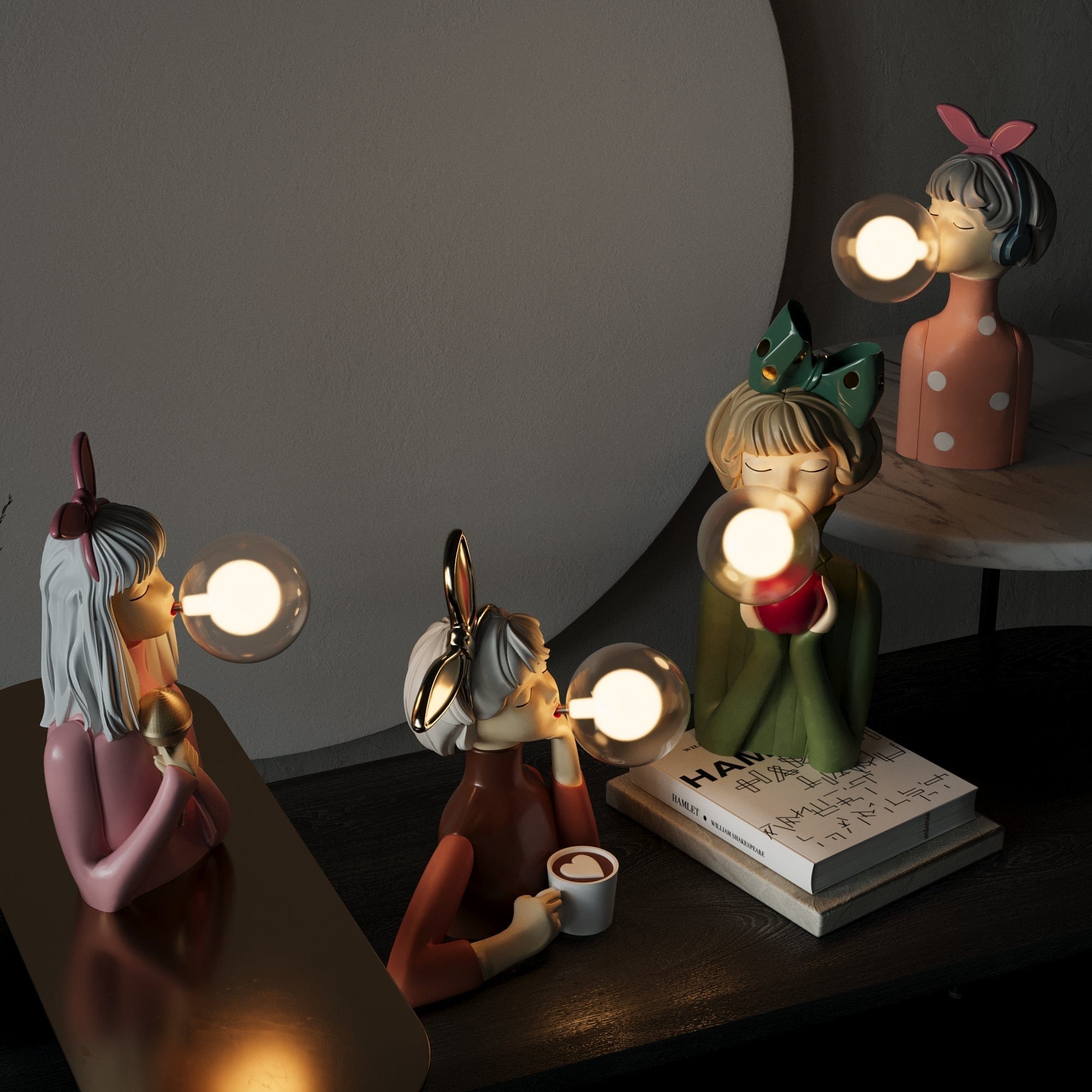 Artisan Sisters Table Lamp – Handcrafted Elegance & Functionality