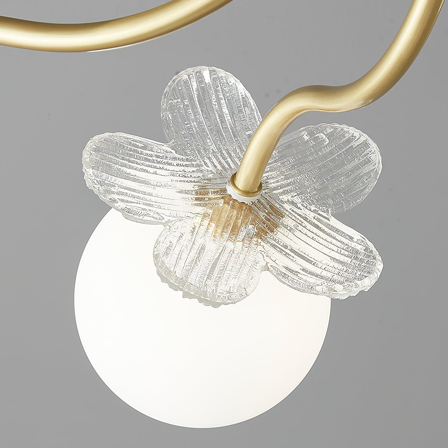 Blossom Flower Glass Chandelier - Elegant Blooming Petal Design