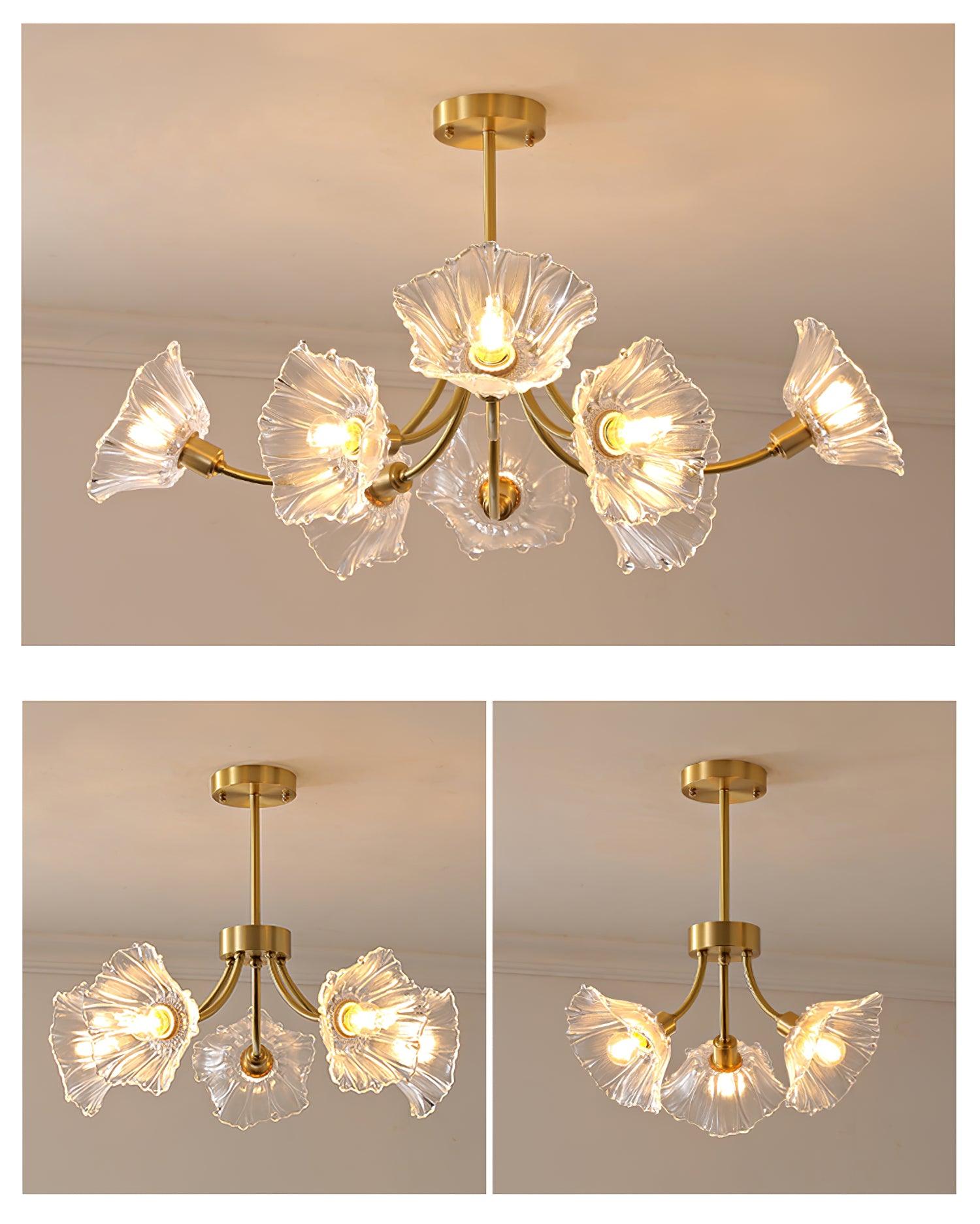 Kalin Flower Glass Chandelier – Nature-Inspired Elegance