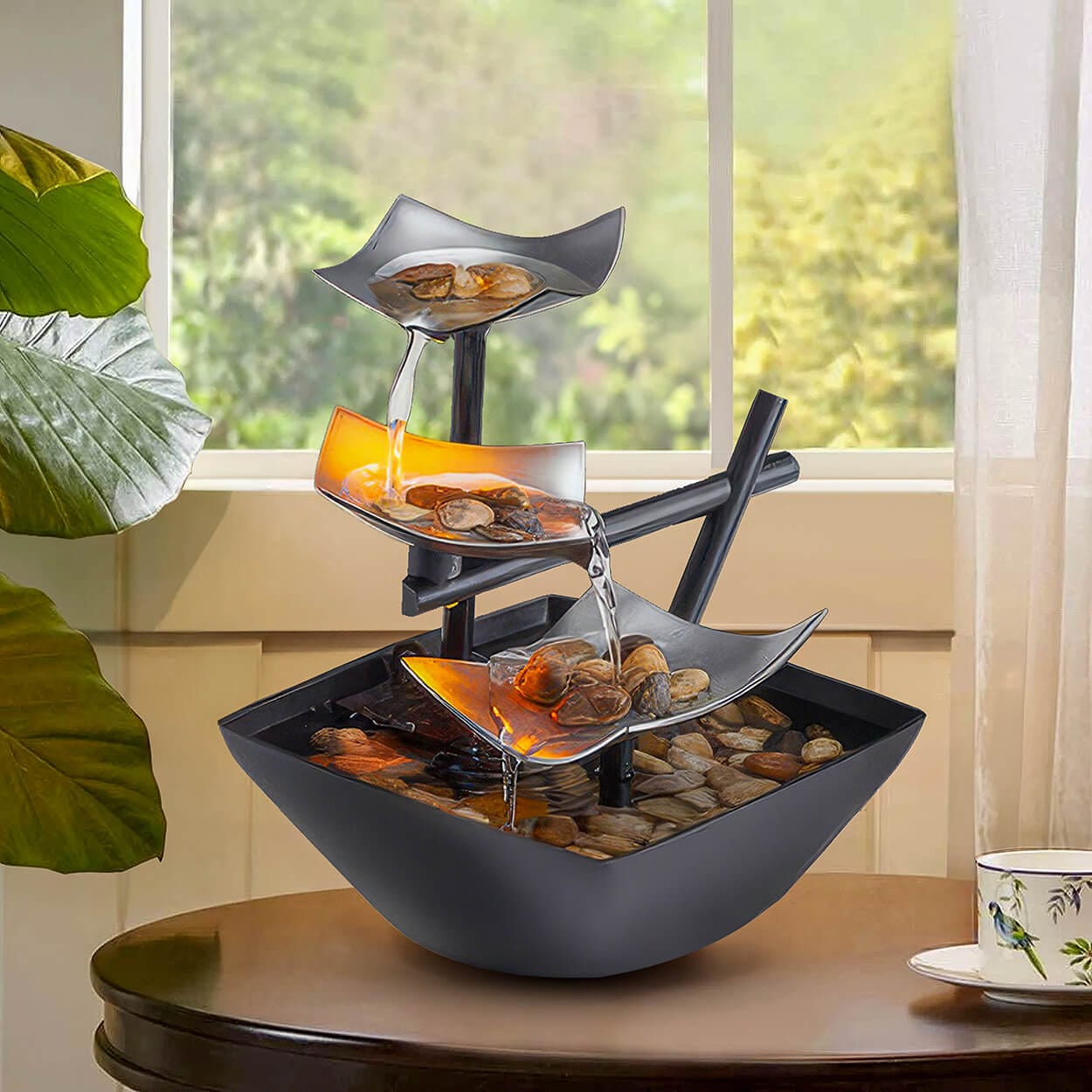 Light Leaf Fountain – Tabletop Water Fountain