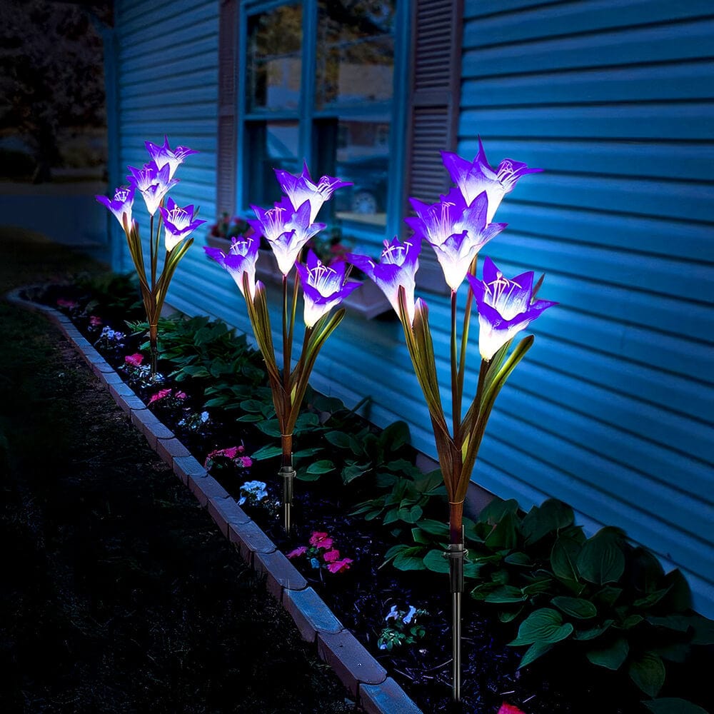 Lunar Lily Light - Solar-Powered Garden Flower Lamp