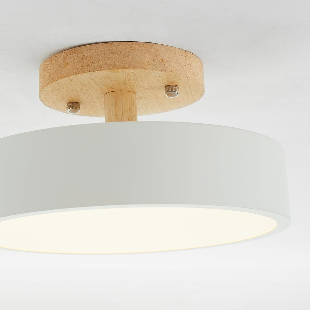 Modern Wooden LED Ceiling Light – Minimalist Design with Natural Elegance