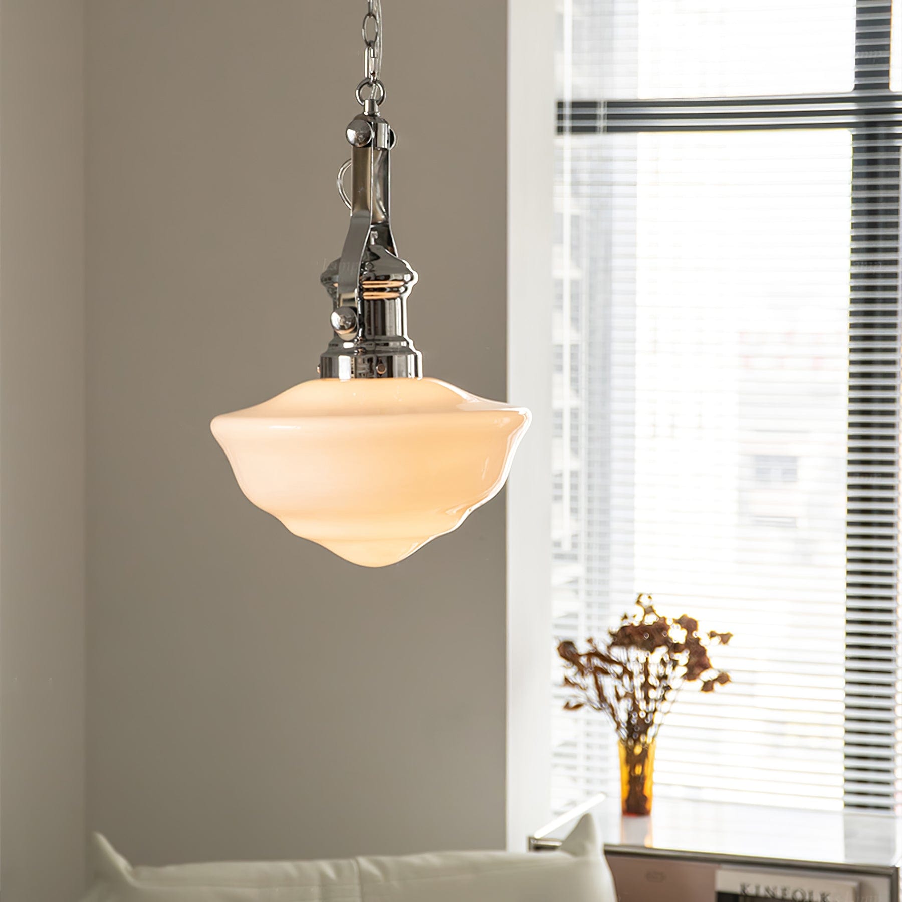 Lavagna Schoolhouse Pendant Light - Handcrafted Glass with Modern Farmhouse Style