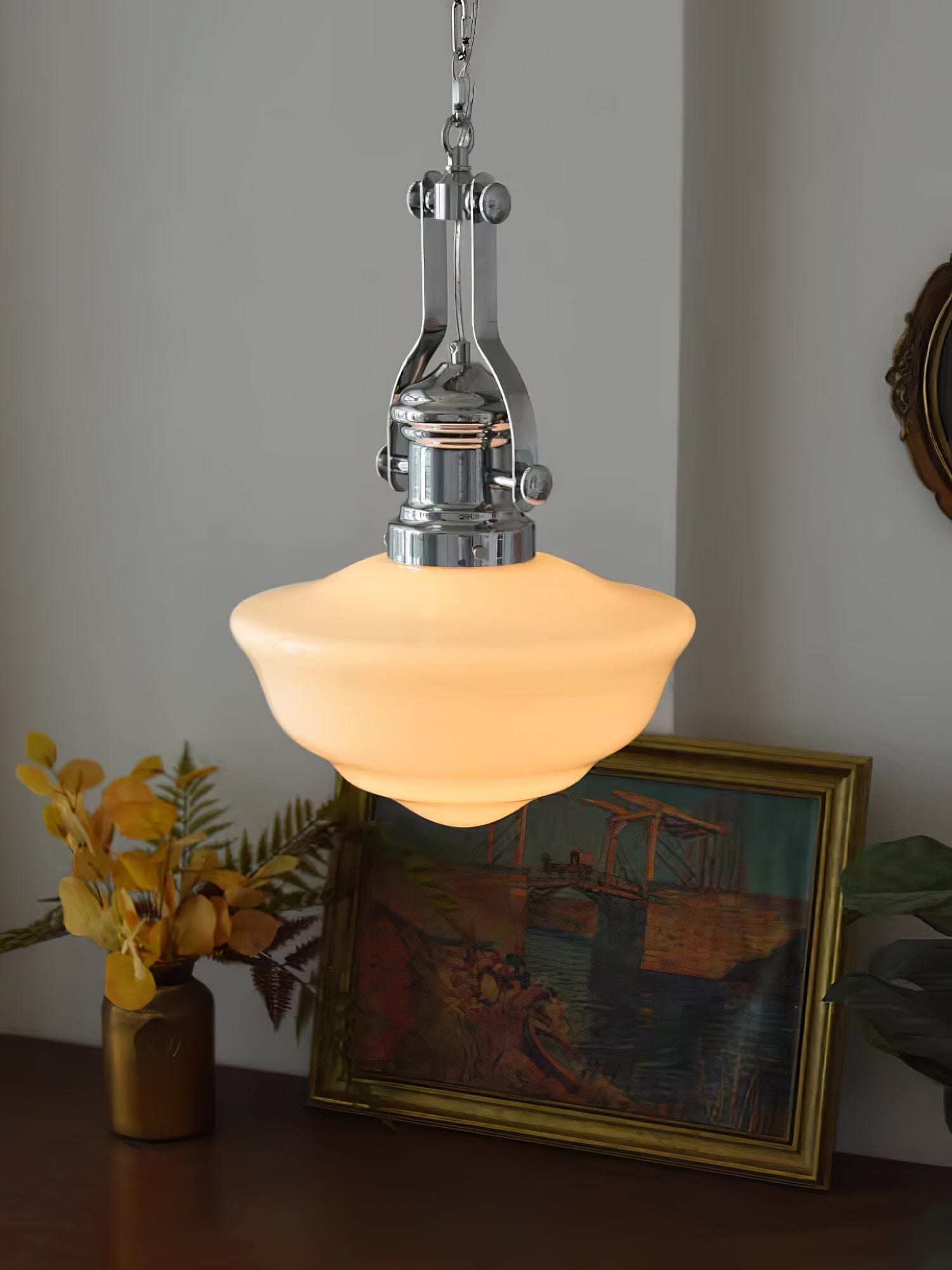 Lavagna Schoolhouse Pendant Light - Handcrafted Glass with Modern Farmhouse Style