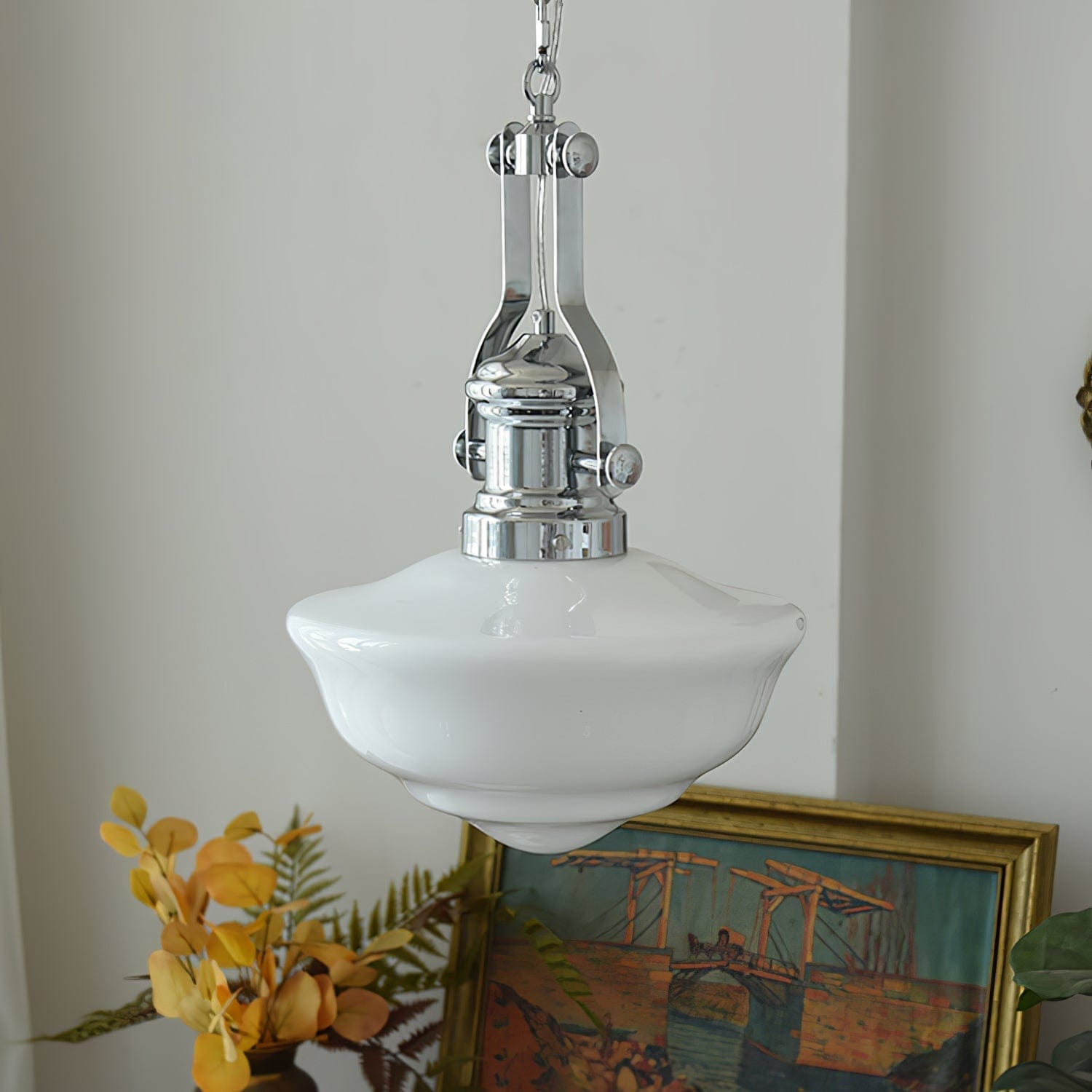 Lavagna Schoolhouse Pendant Light - Handcrafted Glass with Modern Farmhouse Style