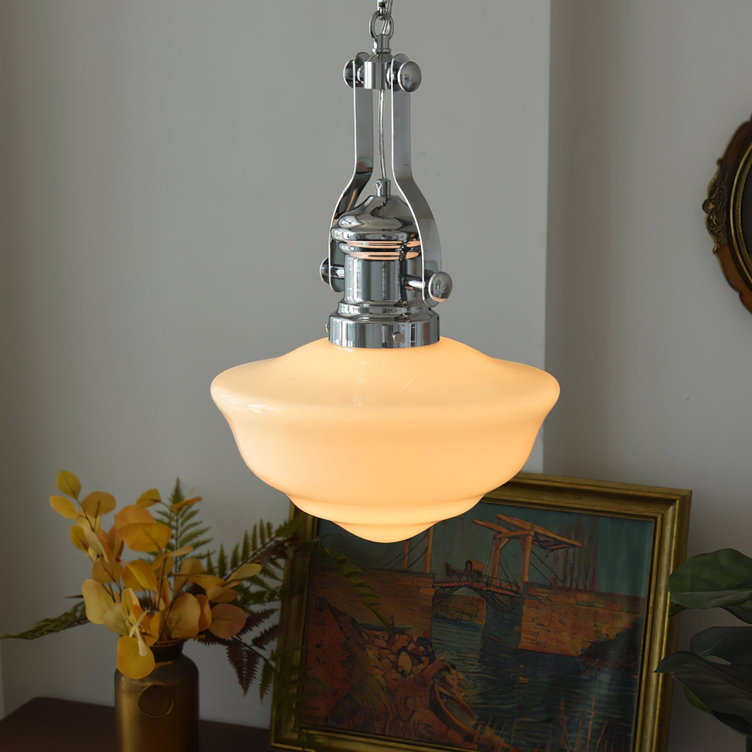 Lavagna Schoolhouse Pendant Light - Handcrafted Glass with Modern Farmhouse Style