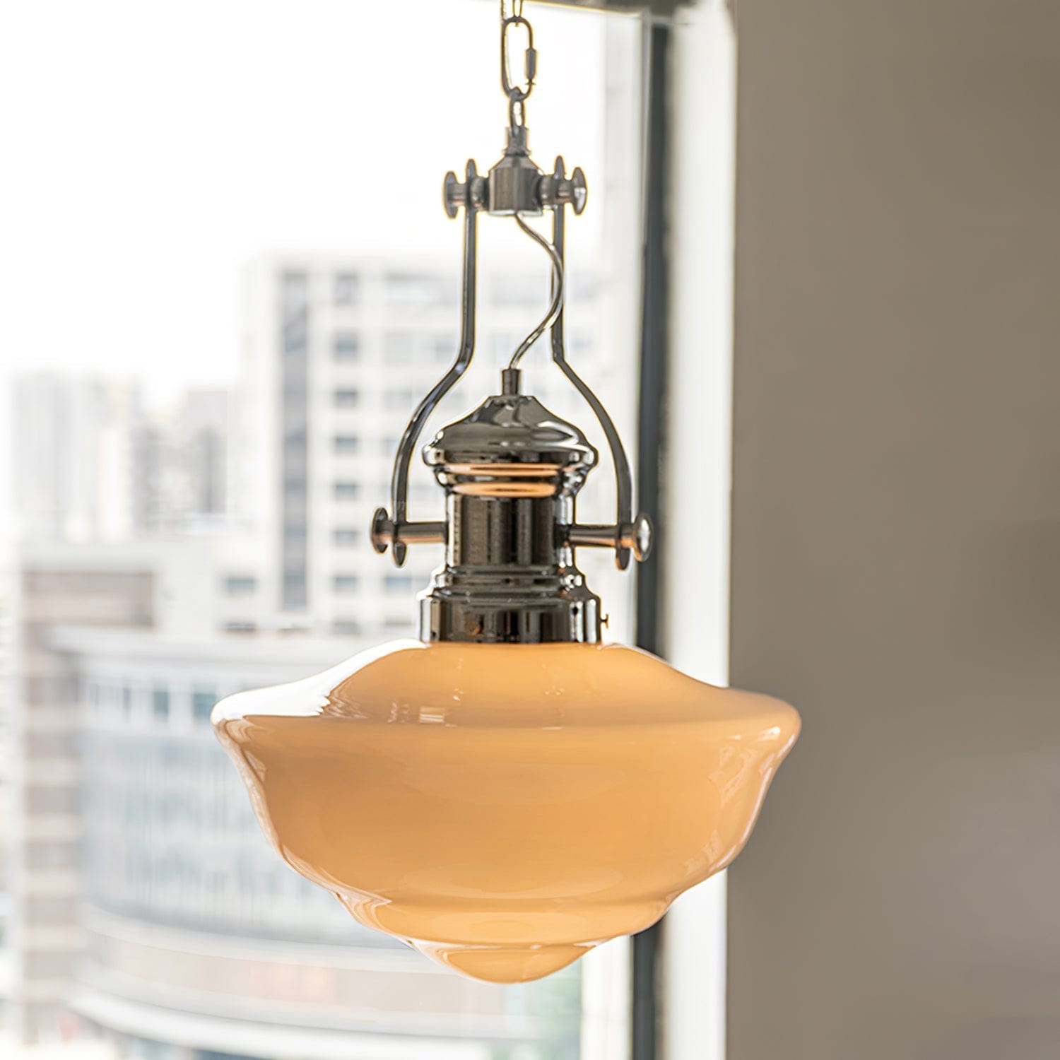 Lavagna Schoolhouse Pendant Light - Handcrafted Glass with Modern Farmhouse Style