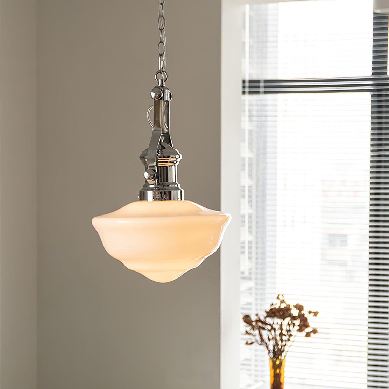 Lavagna Schoolhouse Pendant Light - Handcrafted Glass with Modern Farmhouse Style