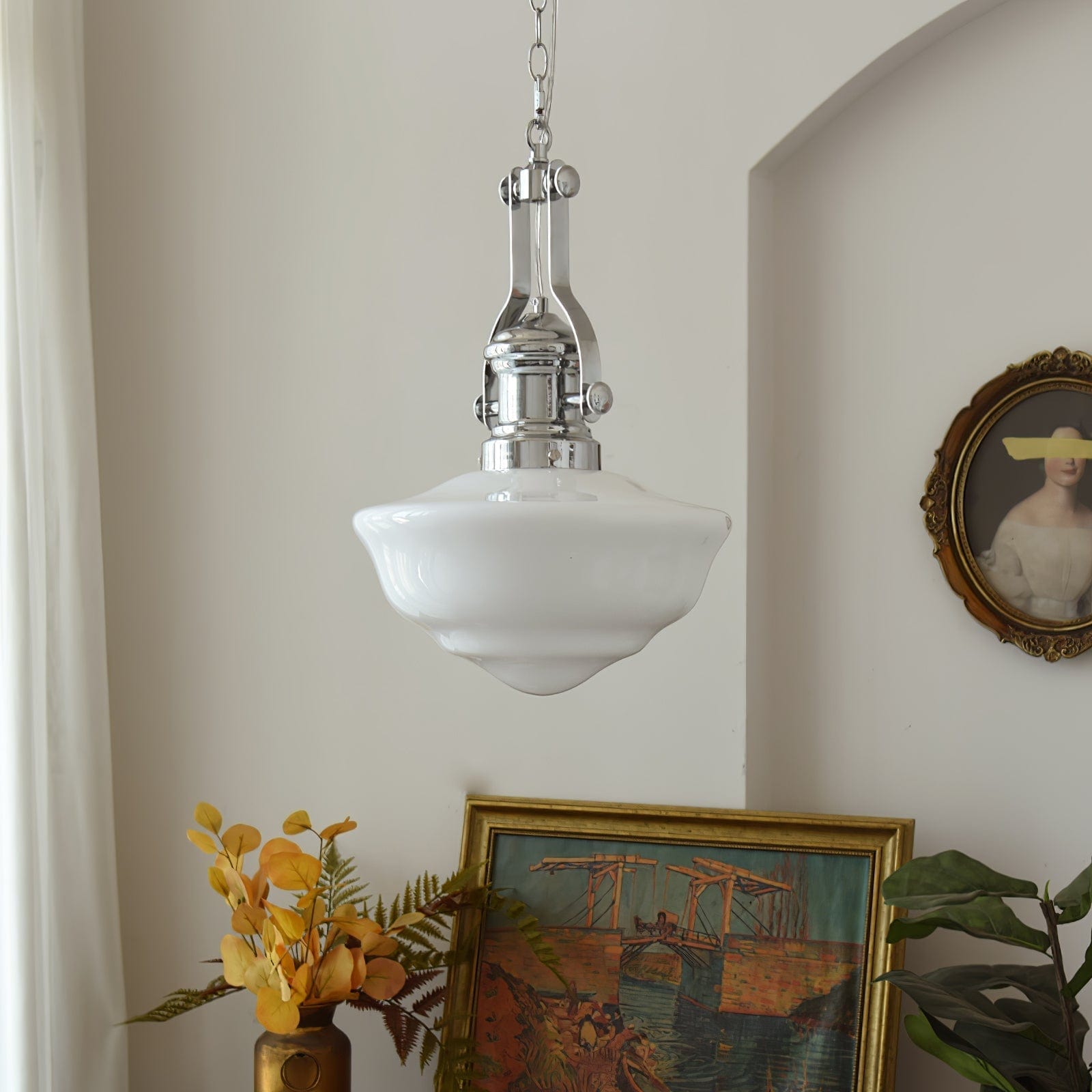 Lavagna Schoolhouse Pendant Light - Handcrafted Glass with Modern Farmhouse Style