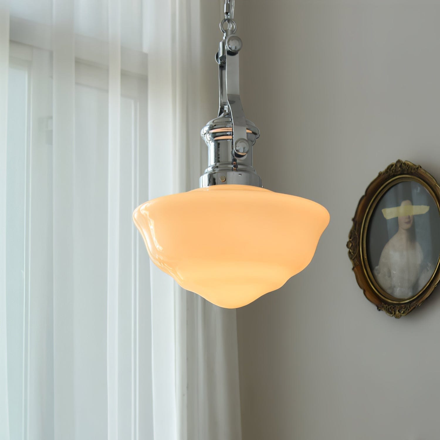 Lavagna Schoolhouse Pendant Light - Handcrafted Glass with Modern Farmhouse Style