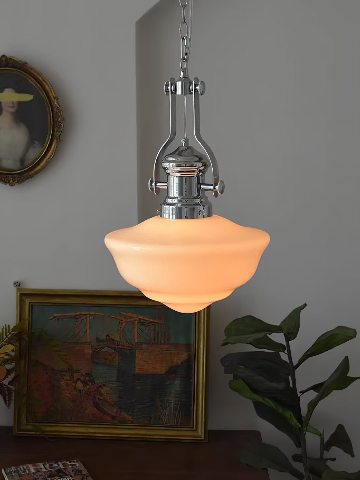 Lavagna Schoolhouse Pendant Light - Handcrafted Glass with Modern Farmhouse Style