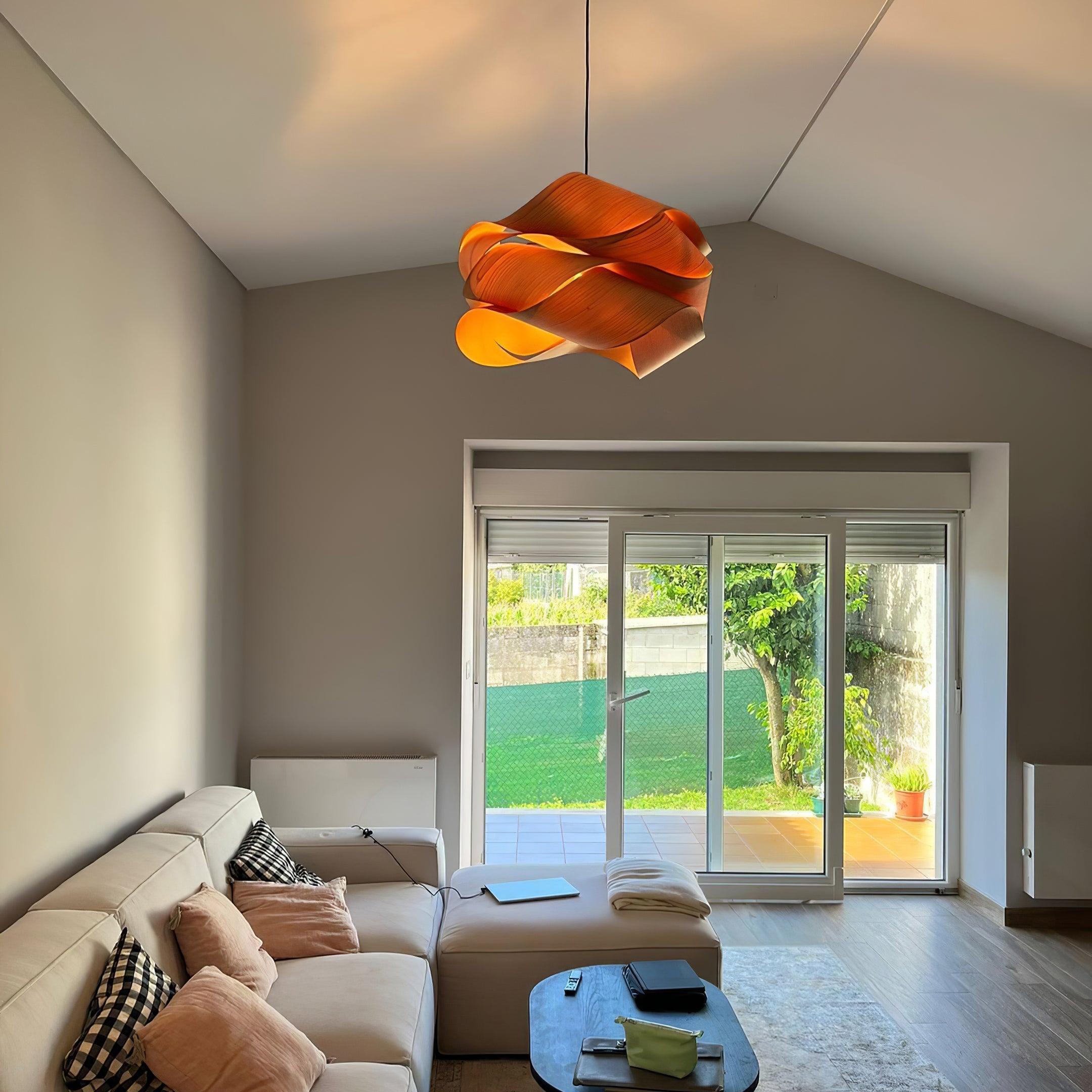 LinkWood Pendant Light – Modern Elegance with Natural Warmth