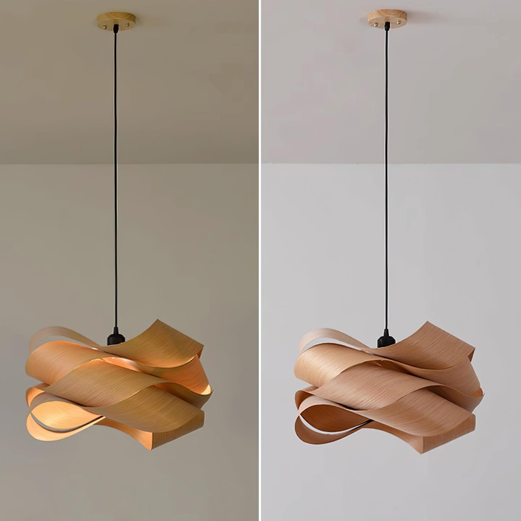 LinkWood Pendant Light – Modern Elegance with Natural Warmth