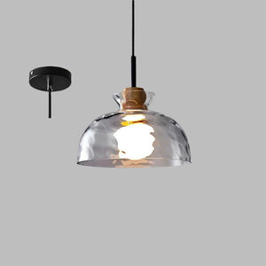 Japanese Minimalist Wrought Iron Chandelier - Dynamic Glass Pendant Light