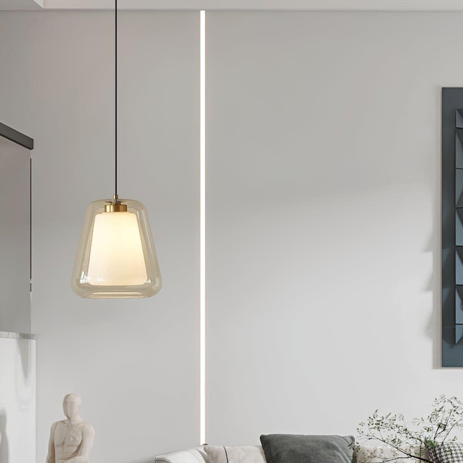 Lucinda Pendant Light - Contemporary Glass Design with LED or Edison Bulb