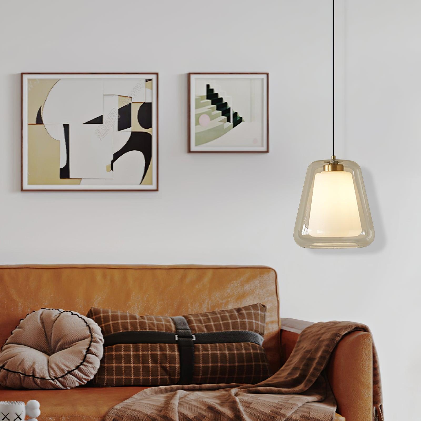 Lucinda Pendant Light - Contemporary Glass Design with LED or Edison Bulb