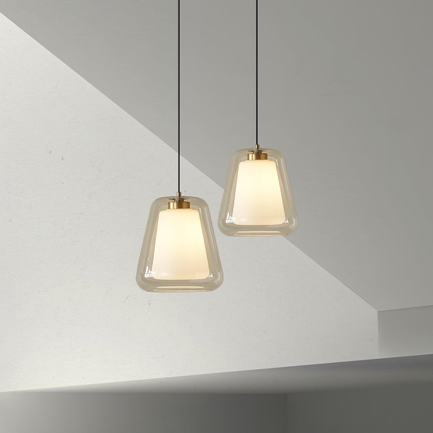 Lucinda Pendant Light - Contemporary Glass Design with LED or Edison Bulb