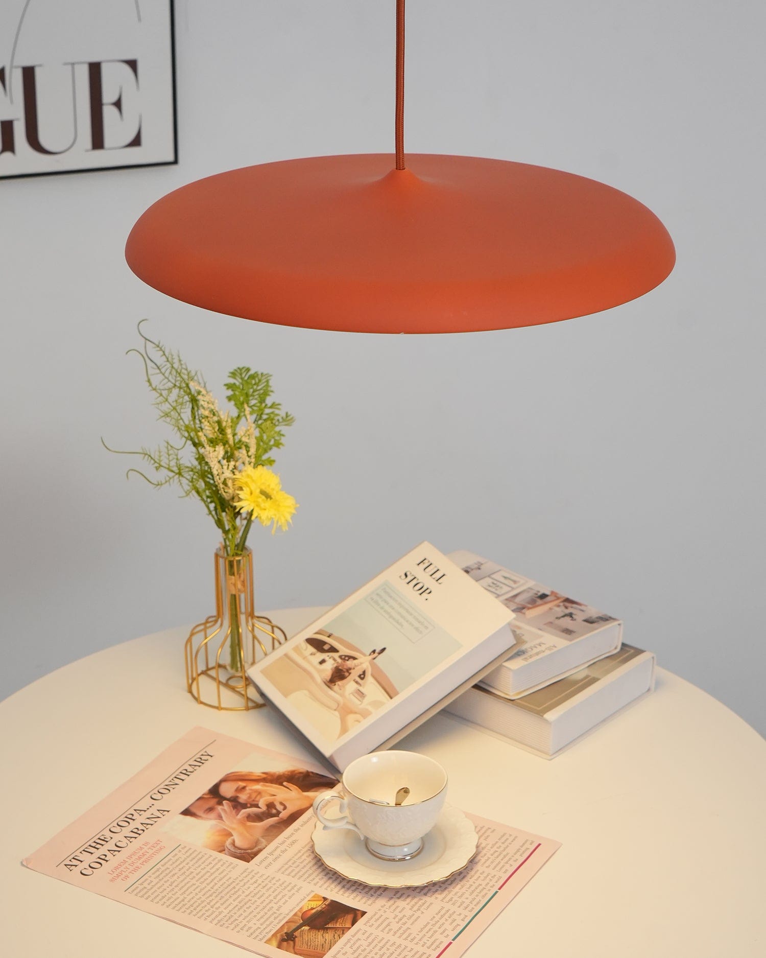 Modern Minimalist Pendant Light with Warm White LED and Metal Acrylic Design