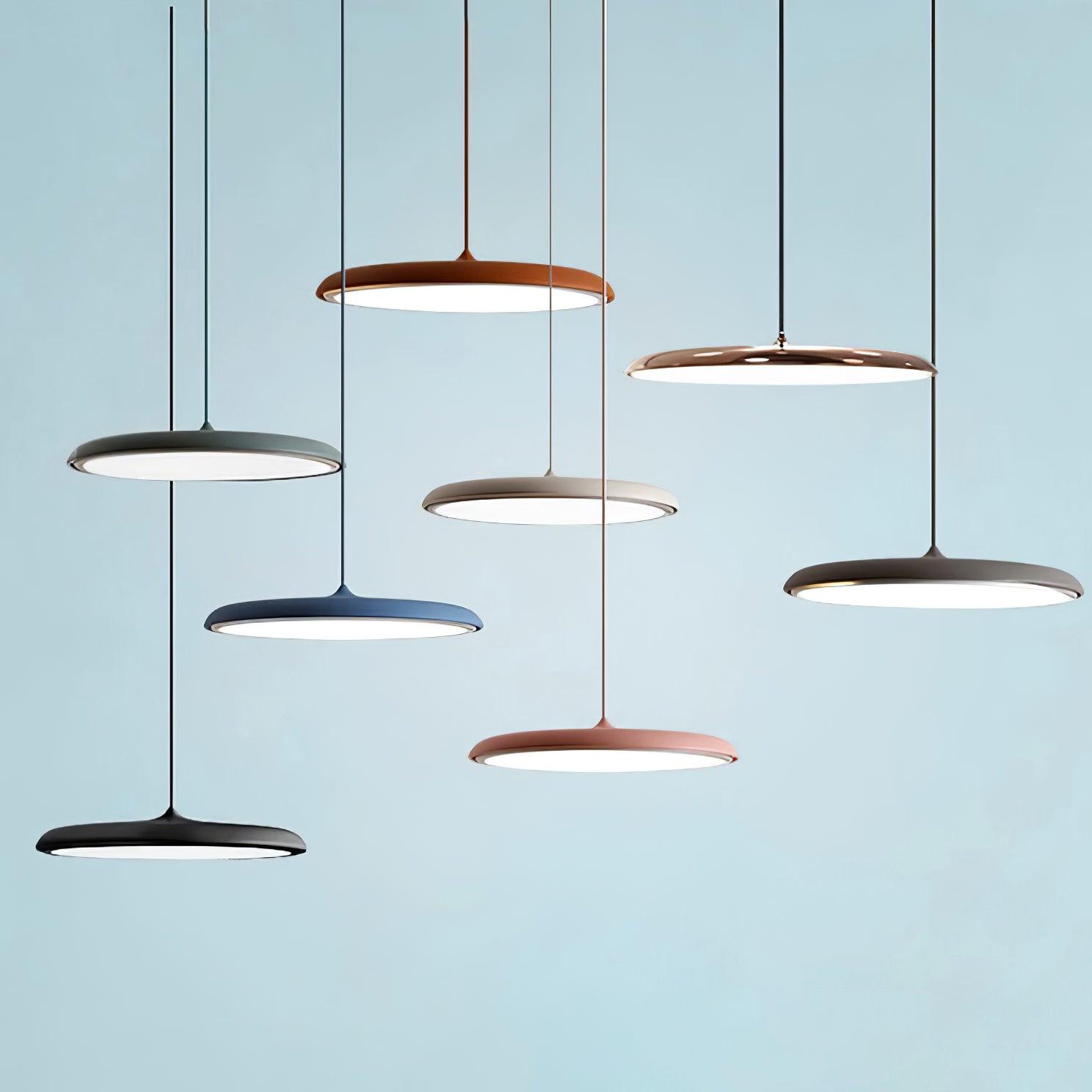 Modern Minimalist Pendant Light with Warm White LED and Metal Acrylic Design